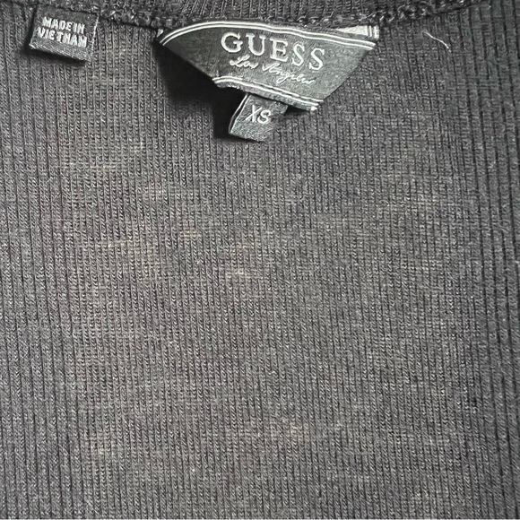 GUESS BLACK OVERSIZED FULL LENGTH TANK TOP WITH POCKET SIZE XS - Picture 5 of 6